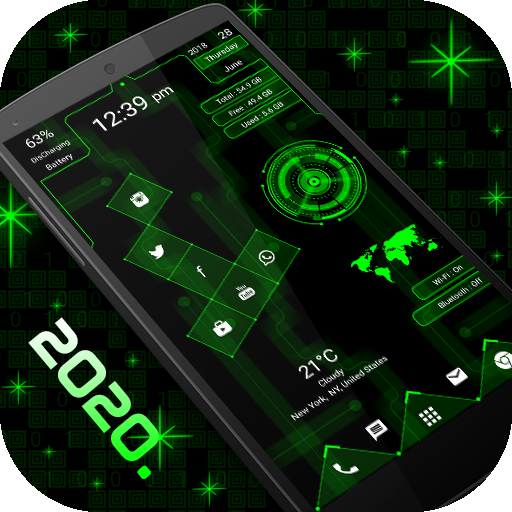 Hi-tech Square Launcher 2020- App Lock, Hide App icon