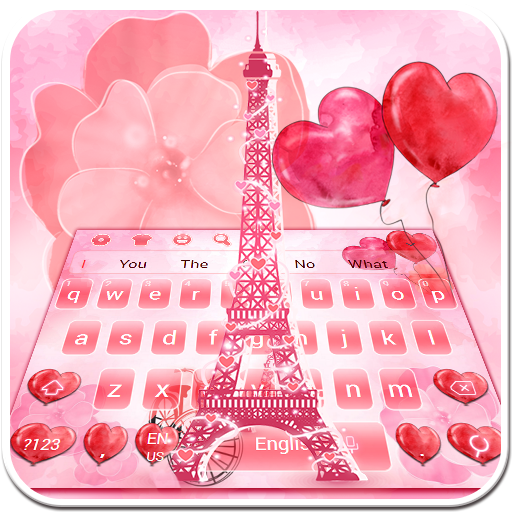 Red Love Eiffel Tower Theme icon