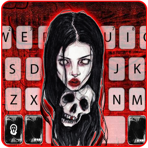 Red Creepy Girl Keyboard Theme icon
