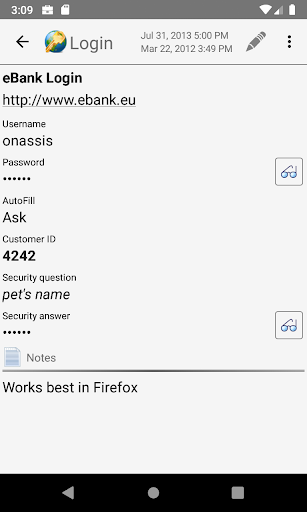B-Folders Password Manager screenshot 3