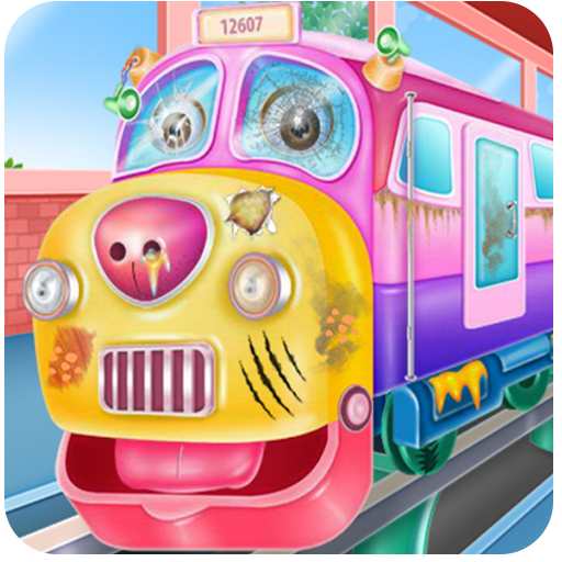 Train Wash &amp; Mechanic repair trains &amp; Cleaning icon