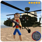 One Stickman Piece Rope Hero Miami Crime icon