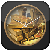 Gold Clock Live Wallpaper icon