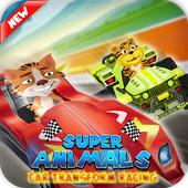 Super Talking Animals : Car Transform Racing icon