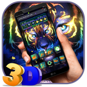 Neon Tiger Glass Tech Theme 🐅 icon