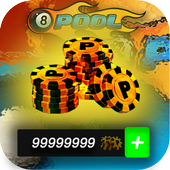 Coins For 8Ball Pool Prank أيقونة
