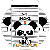 Black and Whtie Theme: Panda HD Wallpaper Android icon