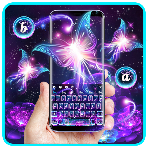 Teclado de Borboleta Neon icon