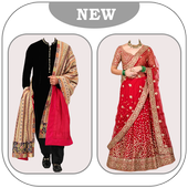 Wedding Couple Dual Photo Suit icon