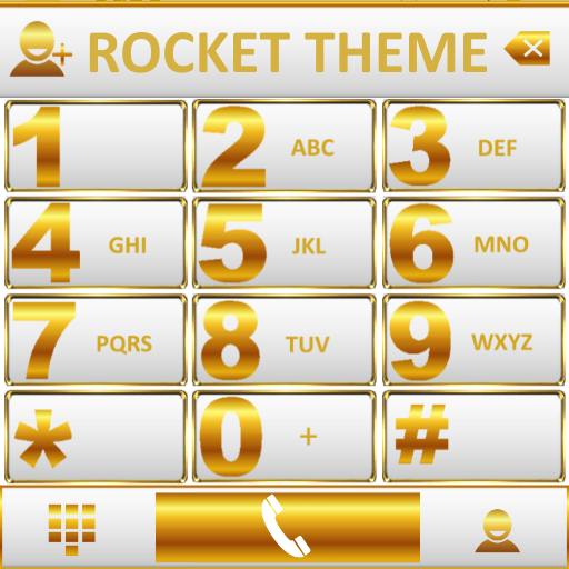 Theme White Gold RocketDial icon