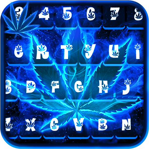 Neon Weed Rasta Keyboard Theme icon