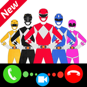Power's Rangers Fake Call  Video &amp; fight Chat أيقونة
