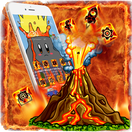 Cute Volcanic Lava Theme أيقونة