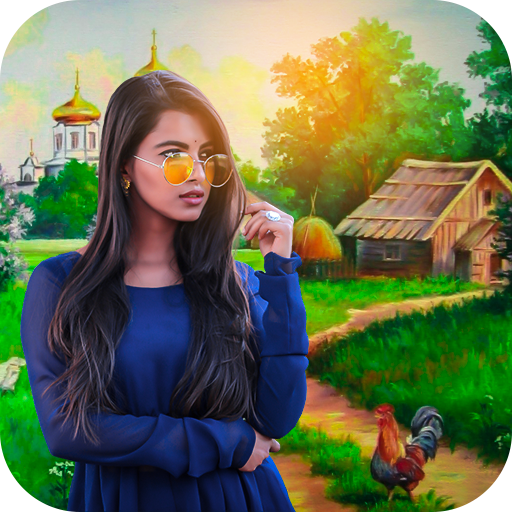 Village Cut paste Photo Frame icon