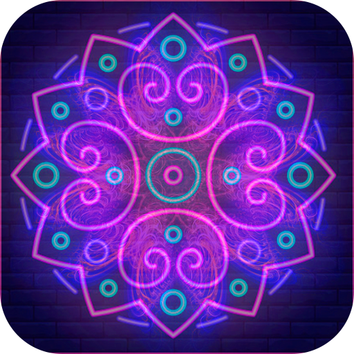 Magic Mirror Mandala Drawing - Symmetry Glow Art icon