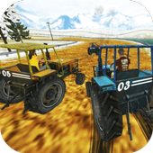 Speed tractor racing icon