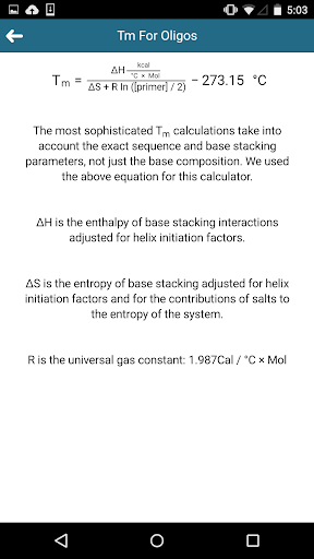Promega Biomath Calculators screenshot 5