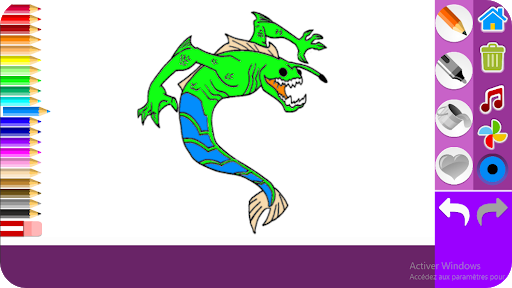 ben coloring 10 ultimate aliens heros screenshot 2