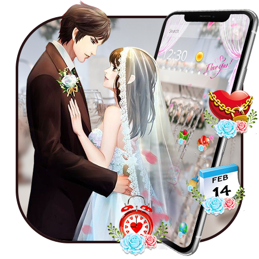 Romantic Wedding Sweet Couple Theme icon