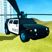 Helicopter Police Car Sim icon
