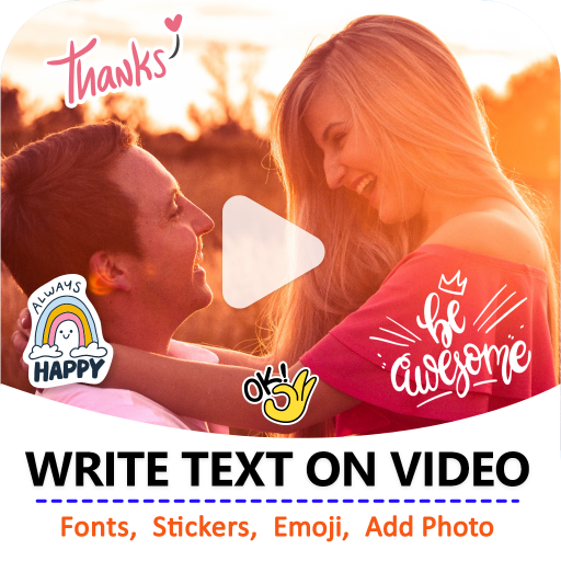 Add text to video: Text editor, watermark on video icon