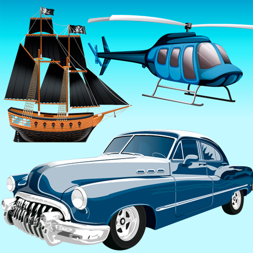 Puzzles for kids boys and girls - cars, transport icon