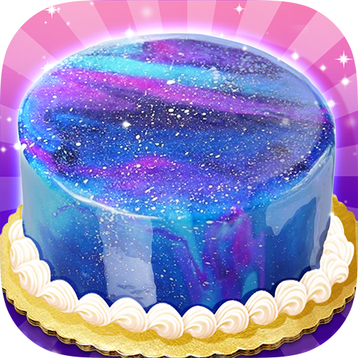 Galaxy Mirror Glaze Cake - Sweet Desserts Maker icon