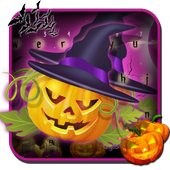 هالوين موضوع لوحة المفاتيح أيقونة