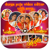 Durga Puja Video Editor With Song icon