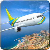 Aeroplane parking simulator 3d icon