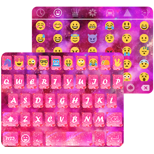 Pink Galaxy -KK Emoji Keyboard icon