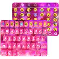 Pink Galaxy -KK Emoji Keyboard on 9Apps