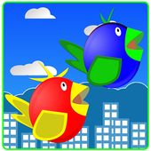 Two fly Birds - flap wings icon