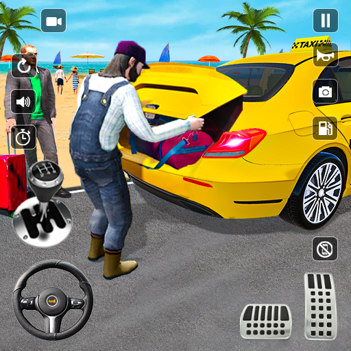Taxi Cab Car driving school 3d icon