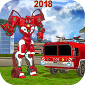 Fire Fighter Truck Robot:Real Robot Rescue Truck icon