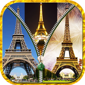 Paris Zipper  Lock Screen icon