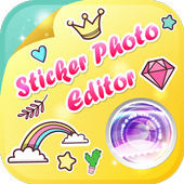 Sticker photo editor icon