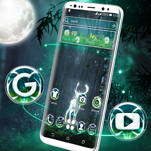 Magical Forest Deer Launcher Theme icon