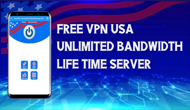 Free VPN USA - Free Unblock VPN & Security VPN screenshot 1