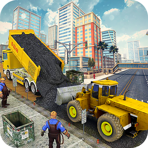 heavy duty road construction machine:excavator sim icon