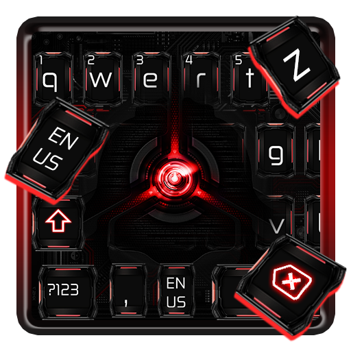 Classy Red Black Keyboard Theme icon