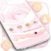 Pink Rose Launcher أيقونة