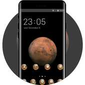 Space galaxy theme mars red dark wallpaper icon