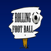 Rolling foot ball icon