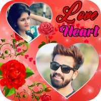 Love Heart Dual Photo Frame on 9Apps