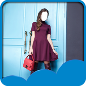 ragazza abito corto fotomontag icon