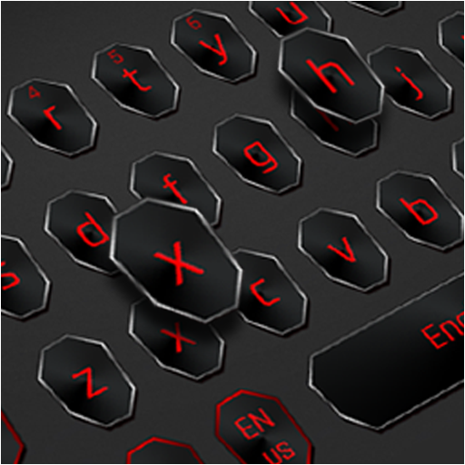 Modern Black Red Keyboard icon
