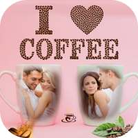 Coffee Cup Dual Photo Frame