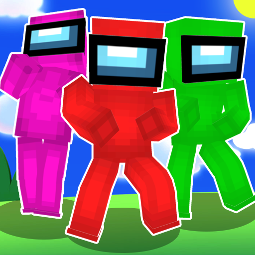 Blocky Among pixel Craft us Running game icon