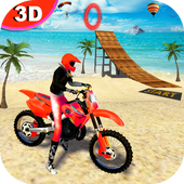 Moto beach bike game icon